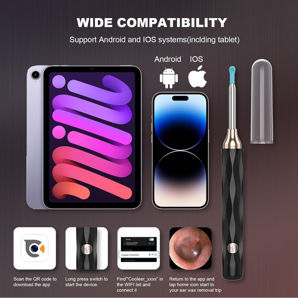 $49.99 EarWax Removal Tool 1080P Ear Camera,Smart Ear Cleaner Earwax Removal Kit - Picture 6 of 6